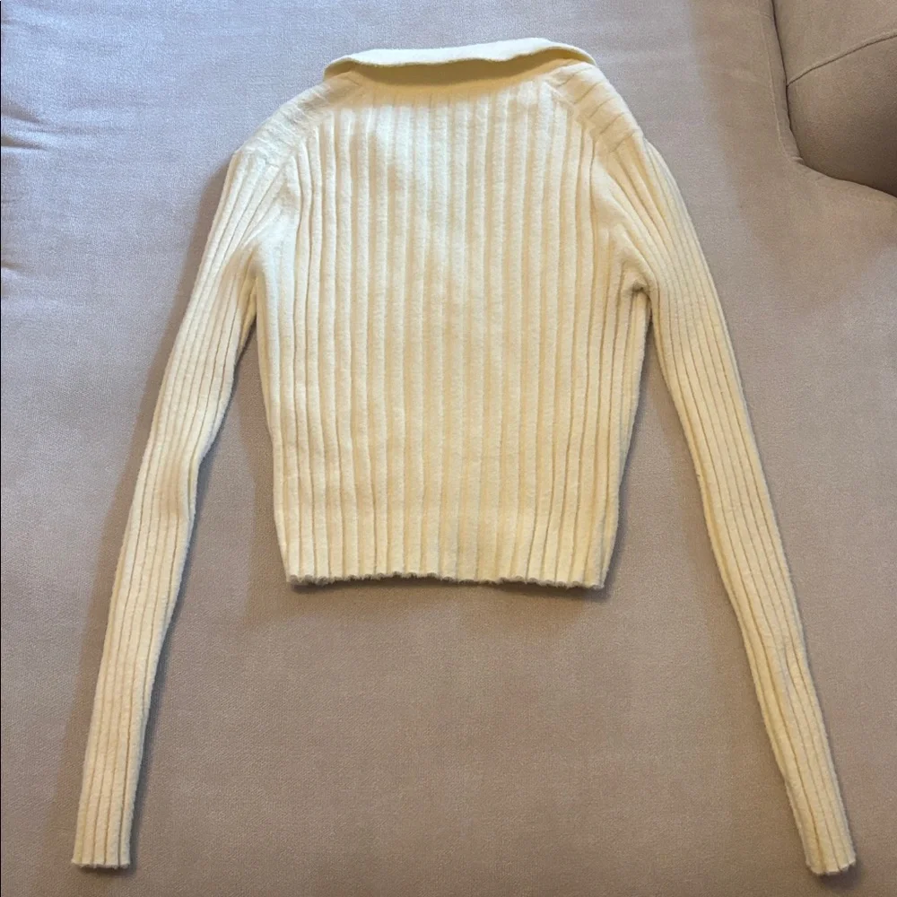 Zara Butter Yellow Polo Sweater - Picture 5 of 5